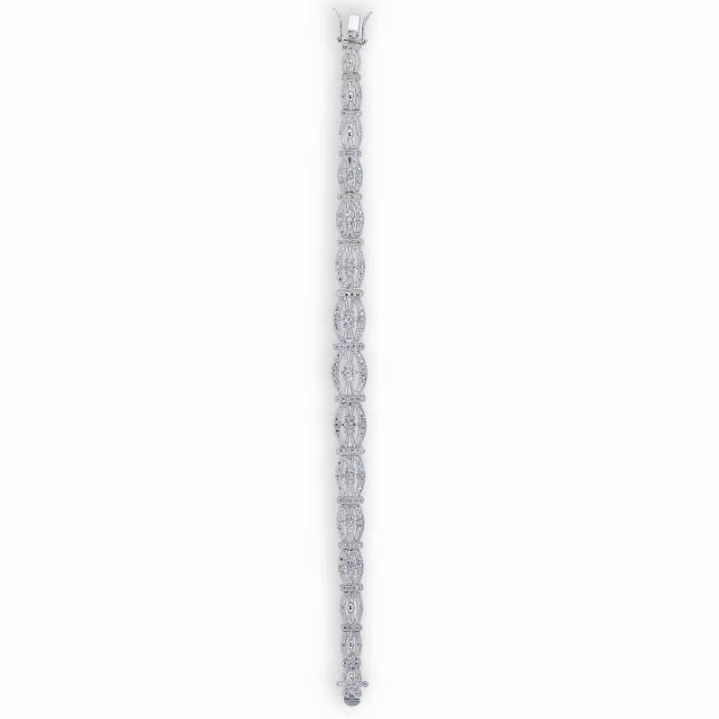 STERLING SILVER BRACELET WITH CZ STONES