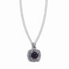 STERLING SILVER PENDANT NECKLACE WITH SMOKY QUARTZ