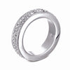 STERLING SILVER ETERNITY BAND WITH CZ STONES