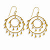 STERLING SILVER CHANDELIER EARRINGS WITH GOLD OVERLAY