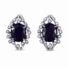 STERLING SILVER EARRINGS WITH BLACK CZ STONE