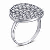 STERLING SILVER RING WITH CZ STONES