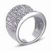STERLING SILVER RING WITH CZ STONES