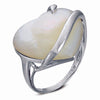 STERLING SILVER HEART RING WITH MOTHER OF PEARL