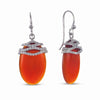 STERLING SILVER DANGLE EARRINGS WITH AGATE STONE