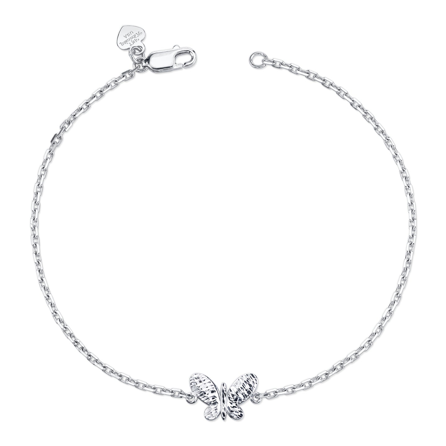 White gold butterfly on sale bracelet