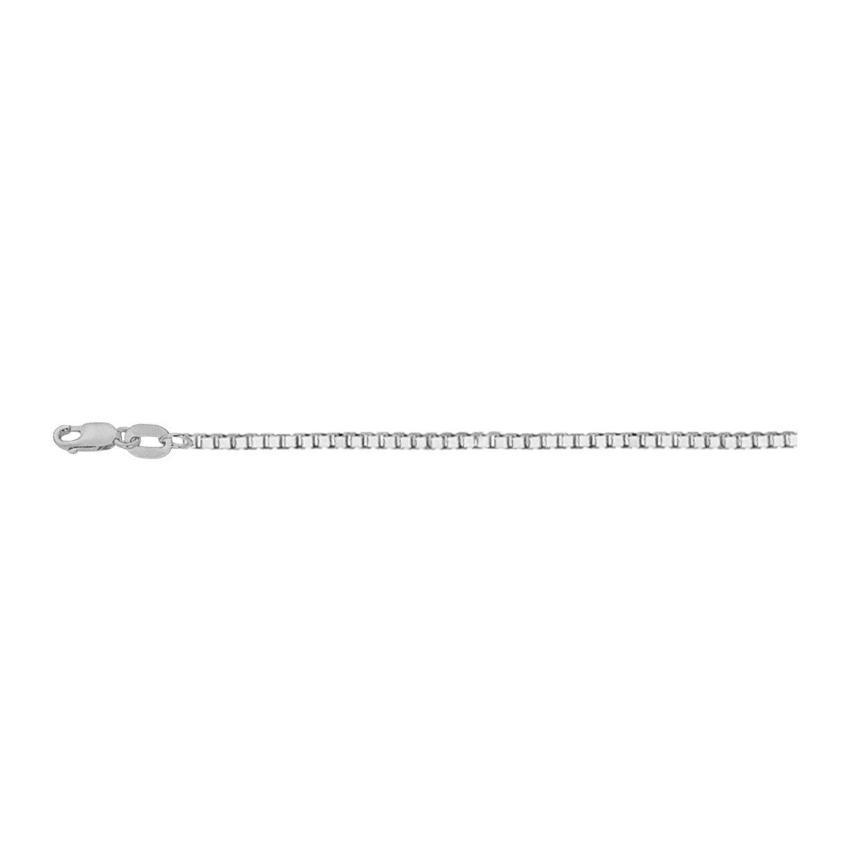 14K White Gold 1mm Box Chain
