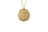 14K Yellow Gold 12mm Round Chai Medal