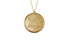 14K Yellow Gold 15mm Round Star Of David Chai Medal