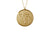 14K Yellow Gold 18mm Round Chai Medal