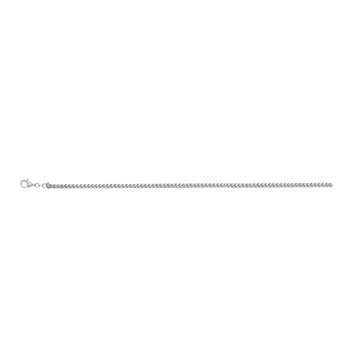 14K White Gold 1mm Franco Chain