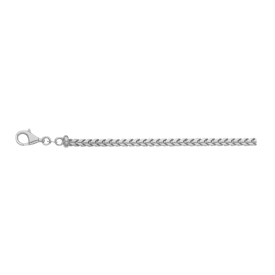 3.0mm Sterling Silver Oxidized Wheat Necklace Chain for Pendants 