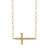 14K Yellow Gold Side Cross Necklace