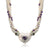 Four strand pearl and amethyst necklace