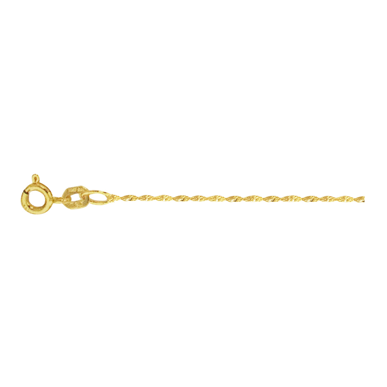 14K Yellow Gold 1mm Singapore Chain