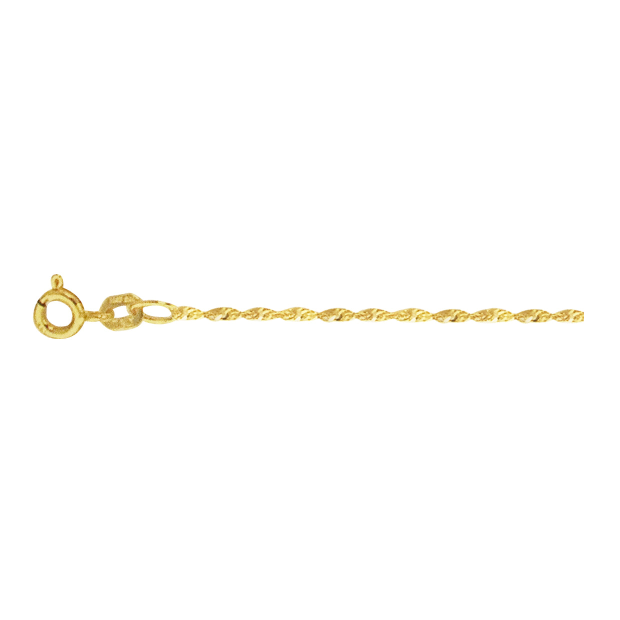 14K Yellow Gold 1.2mm Singapore Chain