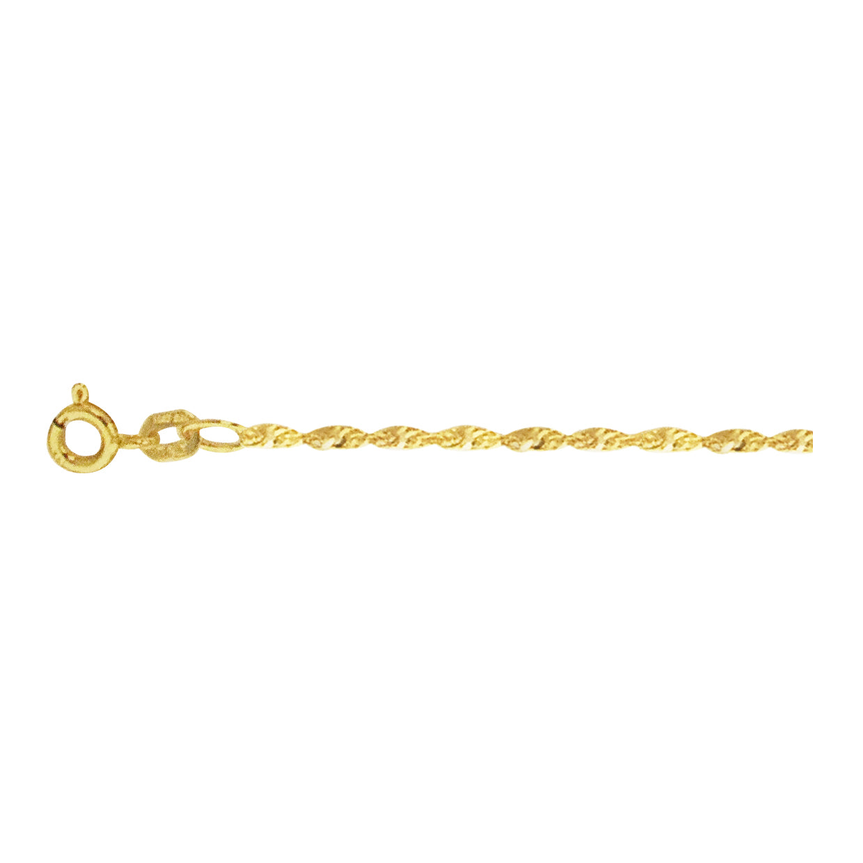 14K Rose Gold 1.5mm Singapore Chain - 18 Chain