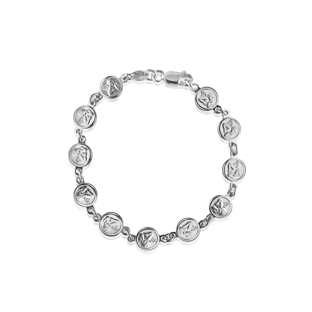 Sterling Silver Angel Charm Bracelet