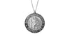 925 STERLING SILVER 18MM ROUND ST. CHRISTOPHER MEDAL