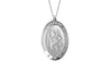 925 STERLING SILVER 18x25MM OVAL ST. CHRISTOPHER MEDAL