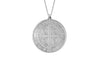 925 STERLING SILVER 15MM ROUND ST. BENEDICT MEDAL