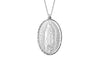 925 STERLING SILVER 13x20MM OVAL MARY MEDAL