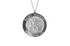 925 STERLING SILVER 18MM ROUND ST. MICHAEL MEDAL