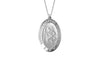 925 STERLING SILVER 15x22MM OVAL ST. CHRISTOPHER MEDAL