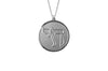 925 STERLING SILVER 15MM ROUND CHAI MEDAL