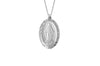 925 STERLING SILVER 9x13MM OVAL MARY MEDAL