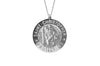 925 STERLING SILVER 15MM ROUND ST. CHRISTOPHER MEDAL