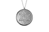 925 STERLING SILVER 18MM ROUND STAR OF DAVID CHAI MEDAL