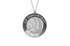925 STERLING SILVER 15MM ROUND OUR GUARDIAN ANGEL MEDAL