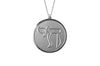 925 STERLING SILVER 18MM ROUND CHAI MEDAL