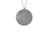 925 STERLING SILVER 18MM ROUND ST. BENEDICT MEDAL