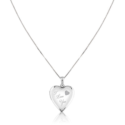 Sterling silver " i love you" heart locket necklace