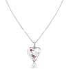 Sterling silver "mom" heart locket necklace with enamel