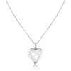 Sterling silver heart locket necklace
