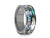 8MM Abalone Shell Tungsten  Wedding Band FLAT AND GRAY INTERIOR
