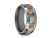 8MM Abalone Shell Tungsten Wedding BAND DOME AND GRAY INTERIOR
