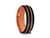 8MM BRUSHED BLACK Tungsten Wedding Band DOME AND ROSE GOLD INTERIOR