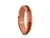 4MM HAWAIIAN Koa Wood Tungsten WEDDING  BAND BEVELED AND ROSE GOLD INTERIOR