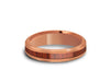 HAWAIIAN Koa Wood Inlay Tungsten Carbide Rose Gold Ring - Koa Wood Wedding Band - Engagement Ring - Beveled Shaped - Comfort Fit  4mm - Vantani Wedding Bands