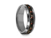 Tungsten Carbide Ring With Carbon Fiber Inlay - Wedding Band - Engagement Ring - Beveled Shaped - Comfort Fit  6mm - Vantani Wedding Bands